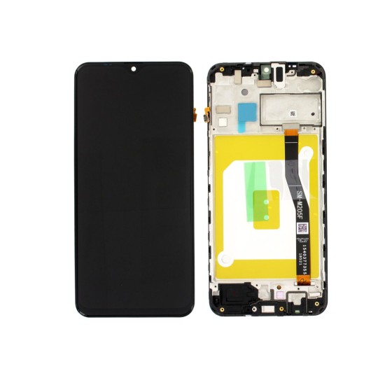 TOUCH+DISPLAY COM FRAME SAMSUNG GALAXY M20/M205 6.3" SERVICE PACK (GH82-18682A/18724A/18743A) PRETO